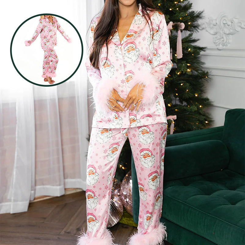 Pigiama da Donna Festivo Fluff – Stile Natalizio, Confortevole e Caldo