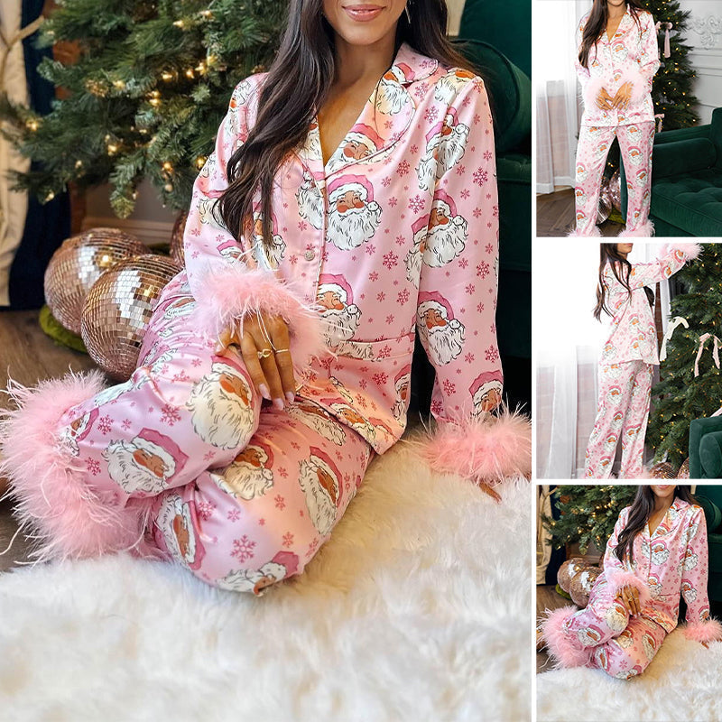 Pigiama da Donna Festivo Fluff – Stile Natalizio, Confortevole e Caldo