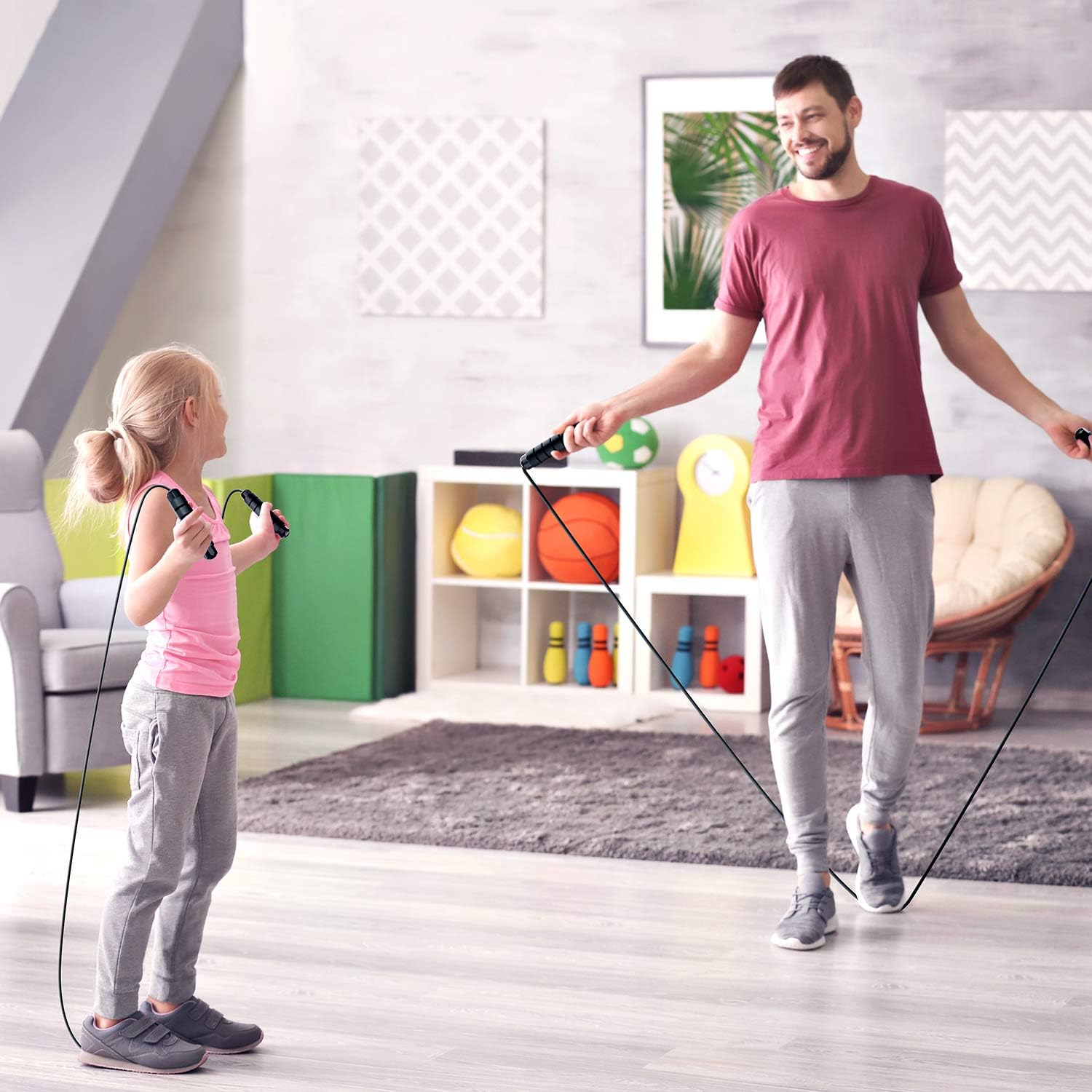 PowerFit Corda per Saltare Regolabile – Allenamento Sostenibile e Confortevole