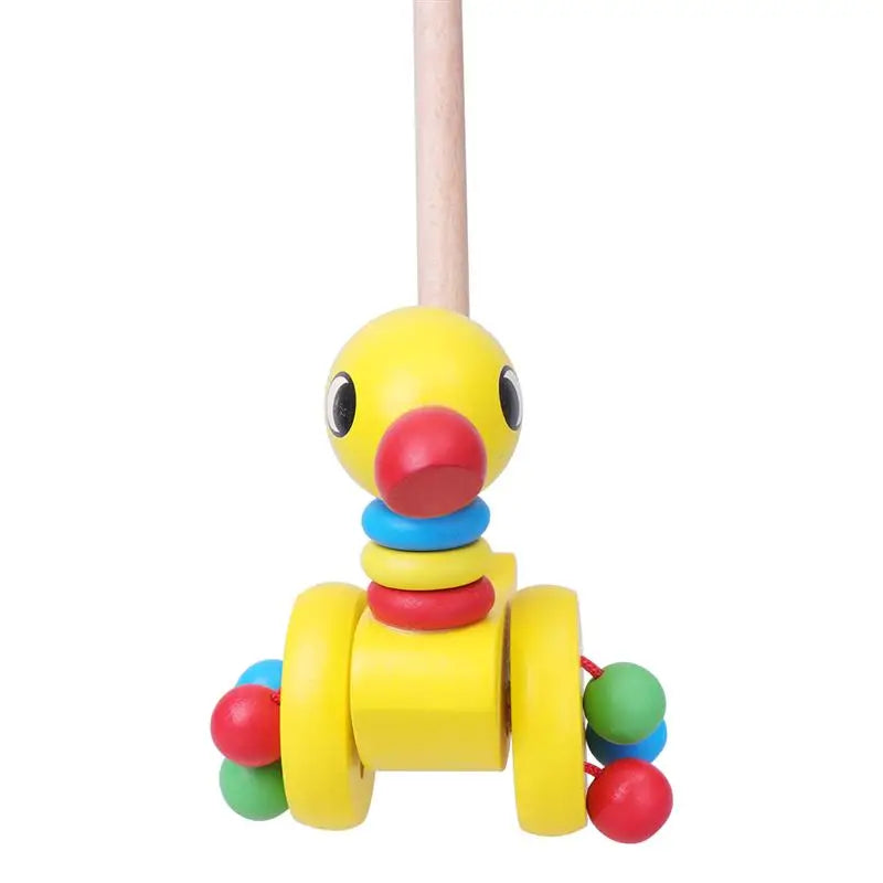 Carrello Dino Pusher per Bambini - Giocattolo Educativo in Legno per Piccoli