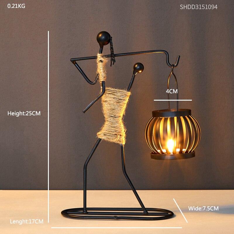 Figure di Lanterne Rustiche Porta Candele - Illuminazione Elegante e Atmosferica