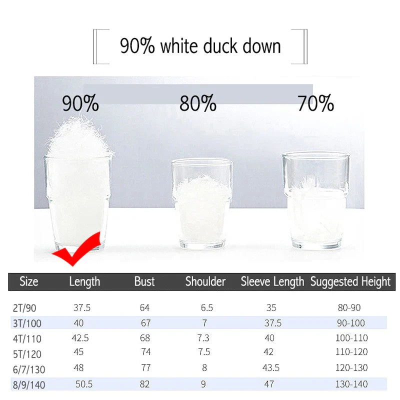 Giacca Leggera in Piuma Luca per Bambini - Calda e Casual per l'Autunno e l'Inverno