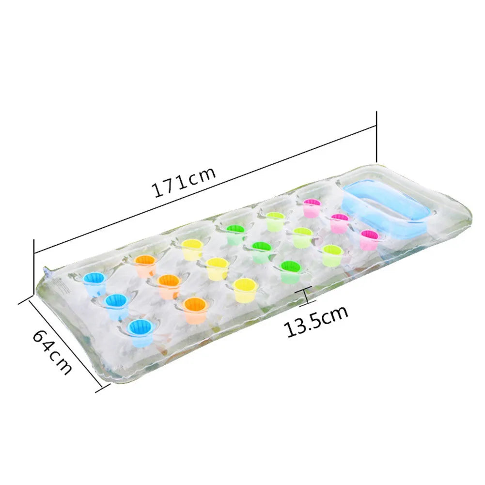 Lettino Gonfiabile di Lusso con Accenti Colorati - Perfetto per il Relax sull'Acqua