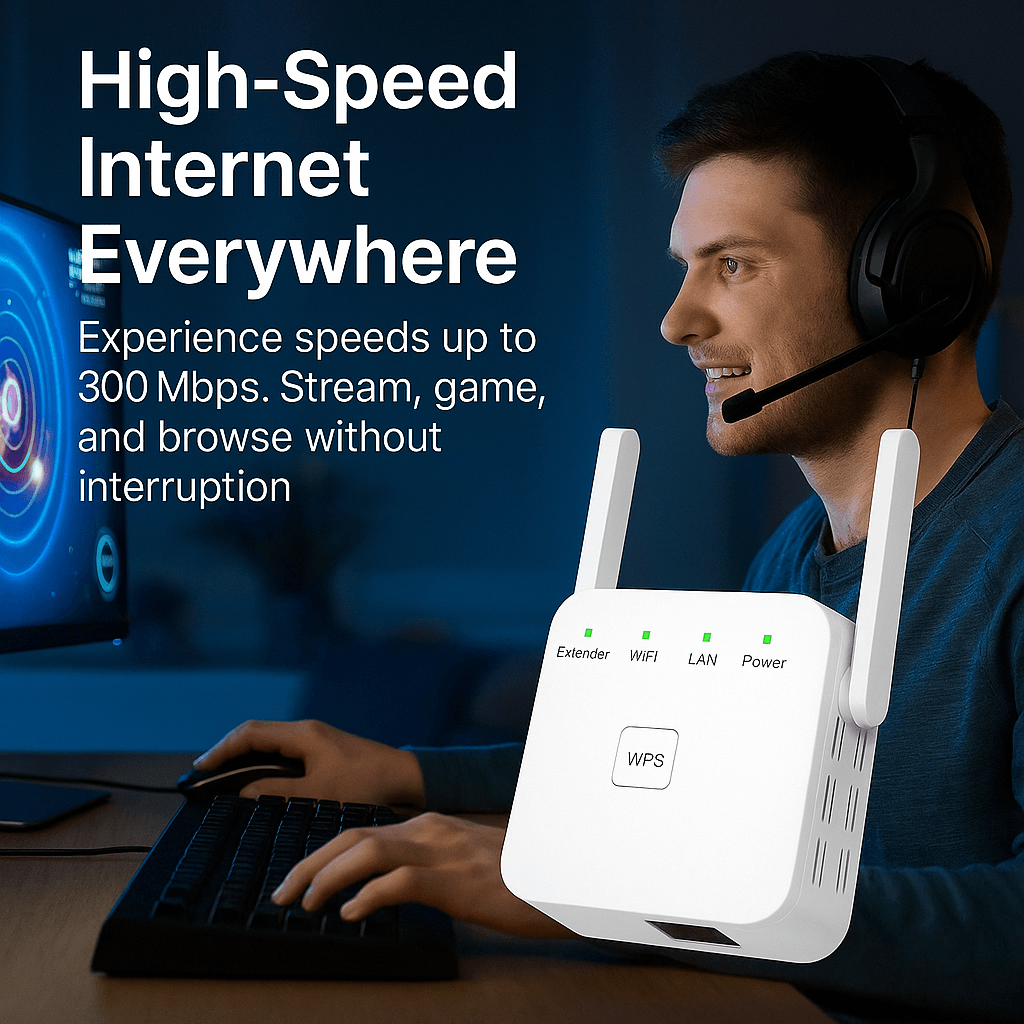 SpeedWave WiFi Amplificatore – Internet Superveloce in Ogni Stanza