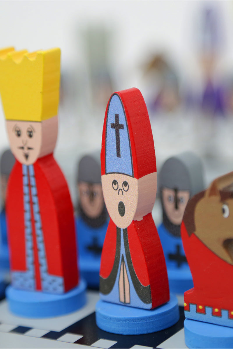 SlimStart Set di Scacchi in Legno per Bambini – Gioco di Strategia Divertente per Bambini