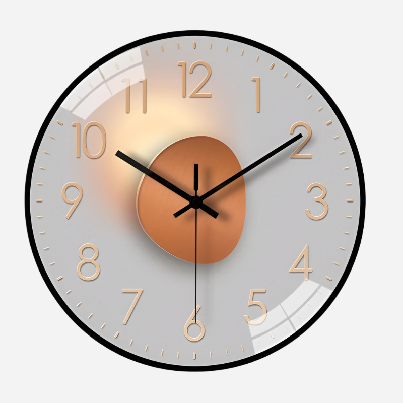 Orologio da Parete Rotondo Luxe – Design Senza Tempo e Silenzioso