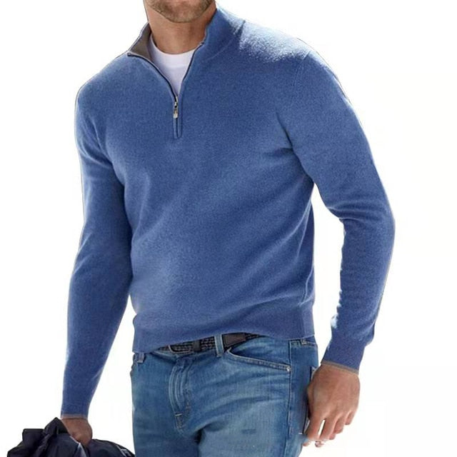 Pullover Classico con Zip – Essenziale Confortevole per Uomini