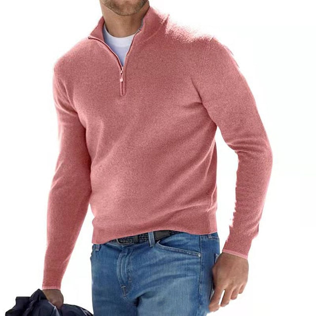 Pullover Classico con Zip – Essenziale Confortevole per Uomini