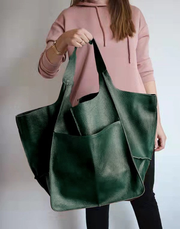 Borsa in Pelle Vegan Sienna – Elegante e Spaziosa per Ogni Occasione