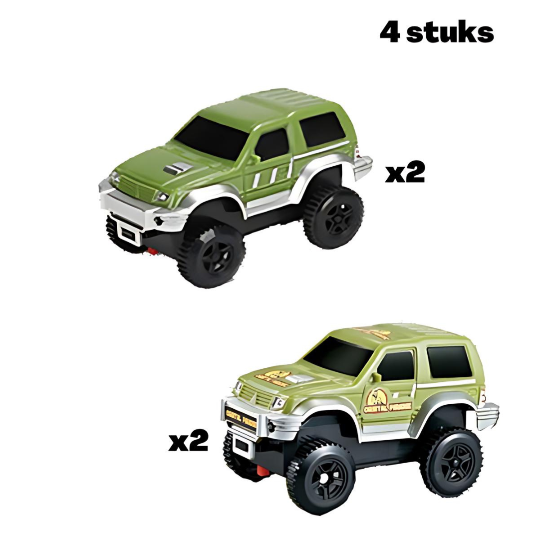 DinoTrack - Set di Giocattoli Dinosauri - Pista a 360 Gradi