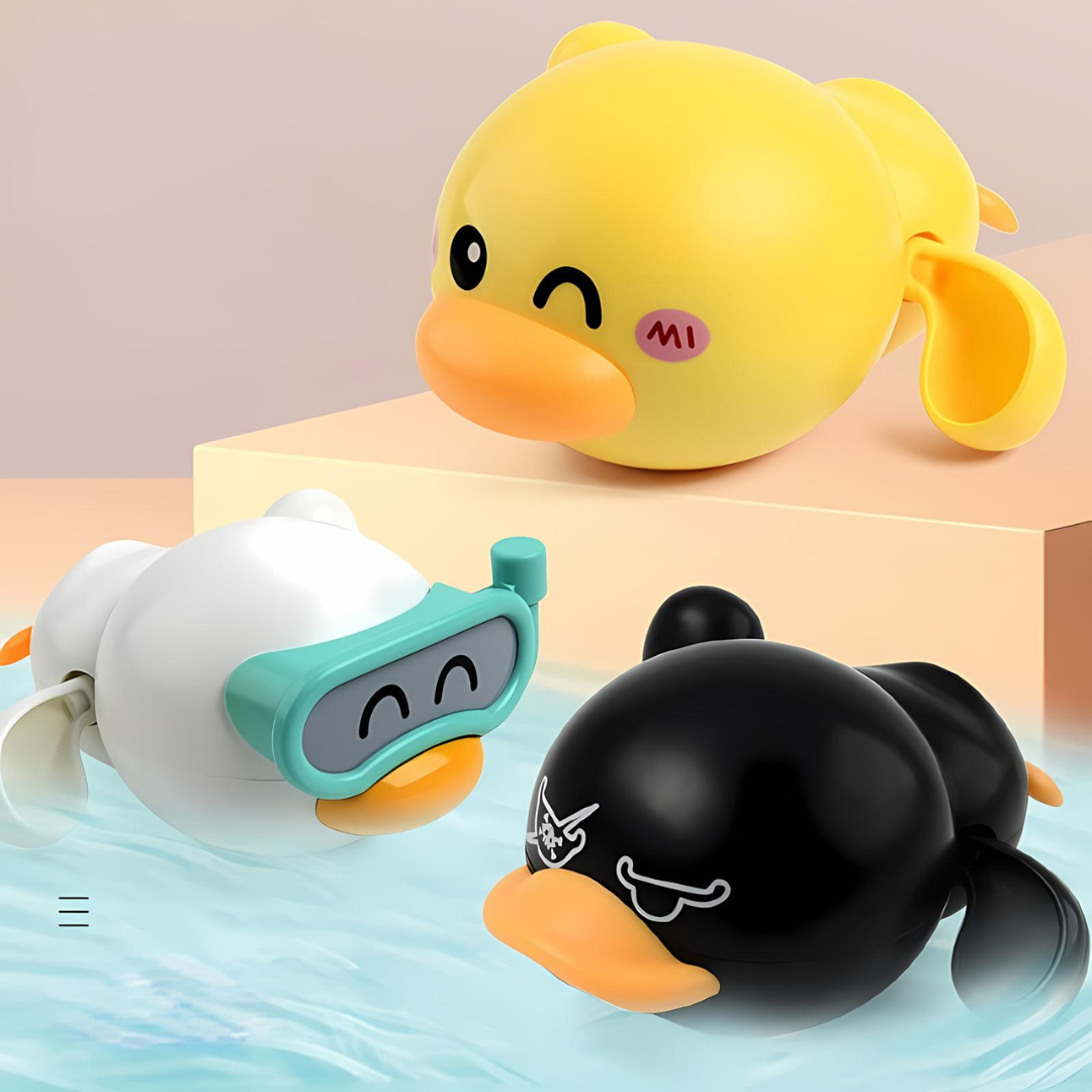 DuckPlay - Set di 3 Paperelle da Bagno Autonomamente Nuotanti