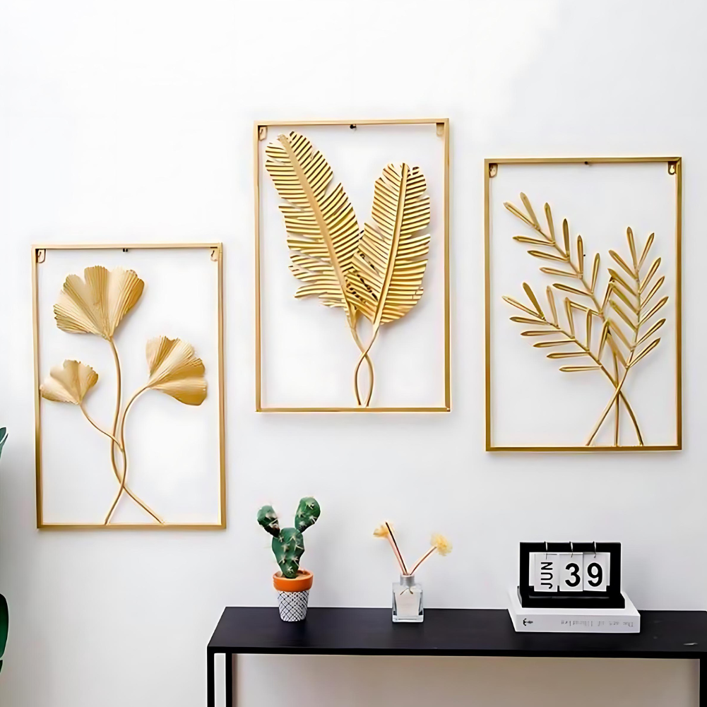 LuxiLeaf - Decorazione da Parete Dorata