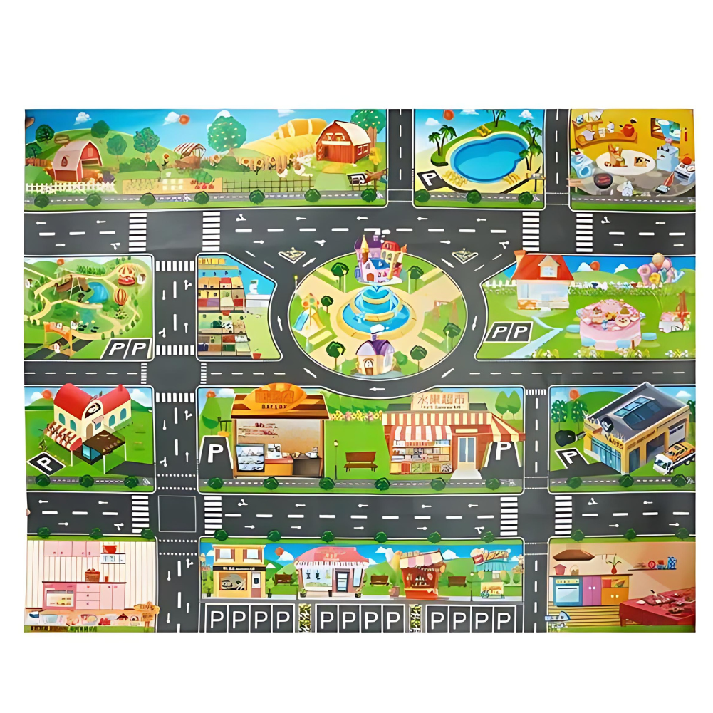 PlayCity - Tappeto da Gioco - Auto e Segnali Stradali