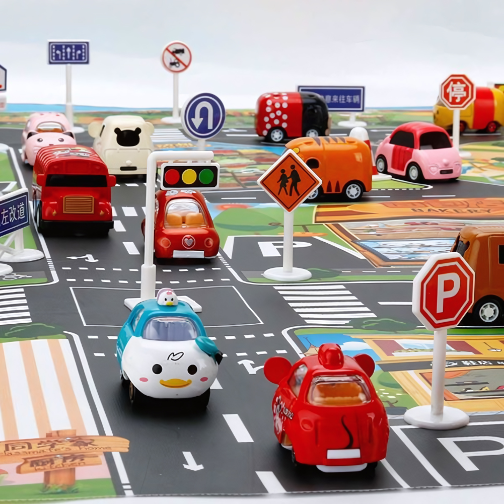 PlayCity - Tappeto da Gioco - Auto e Segnali Stradali