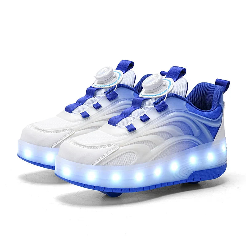 Scarpe da Roller Skate LED per Bambini – Sneakers Illumitate per Ragazzi e Ragazze con Ruote Ricaricabili USB