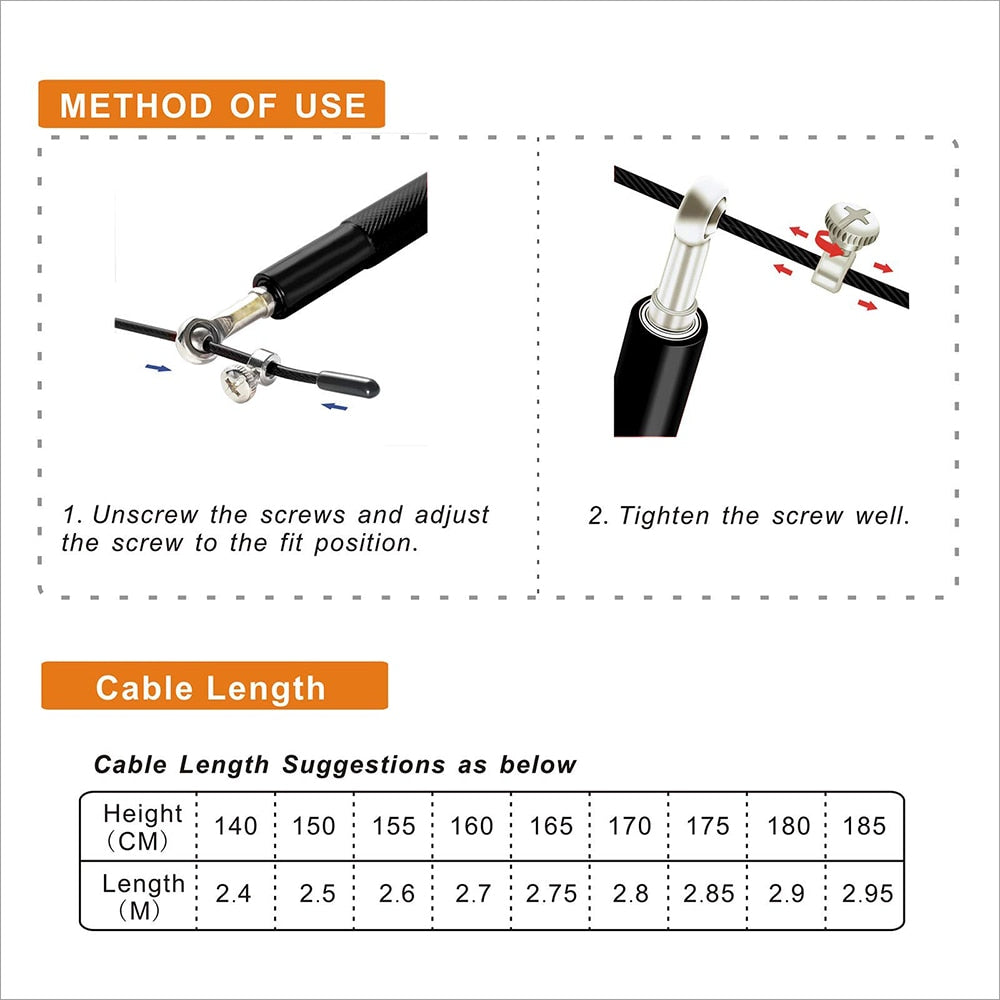 AeroSpin 360 Corda per Saltare – Corda di Velocità Regolabile in Acciaio con Manici in Alluminio