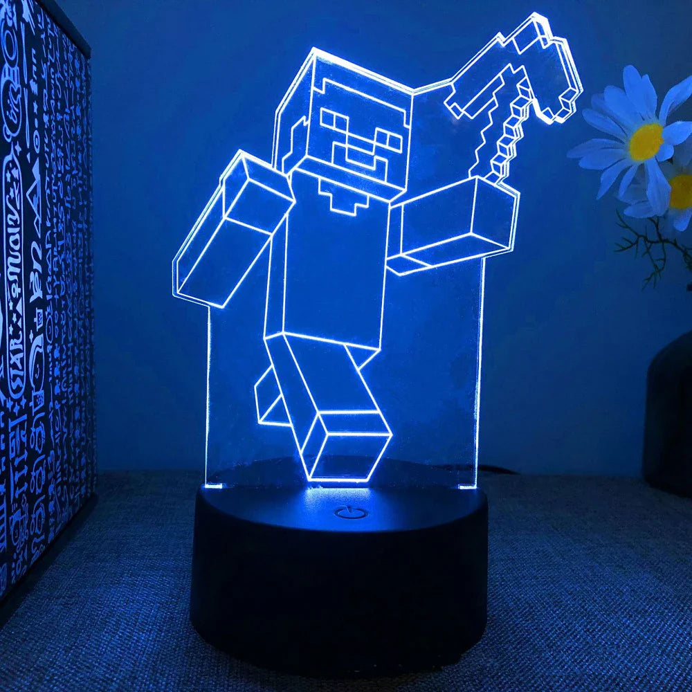Lampada LED con Personaggi di Gioco - Illuminazione Giocosa per Gamer