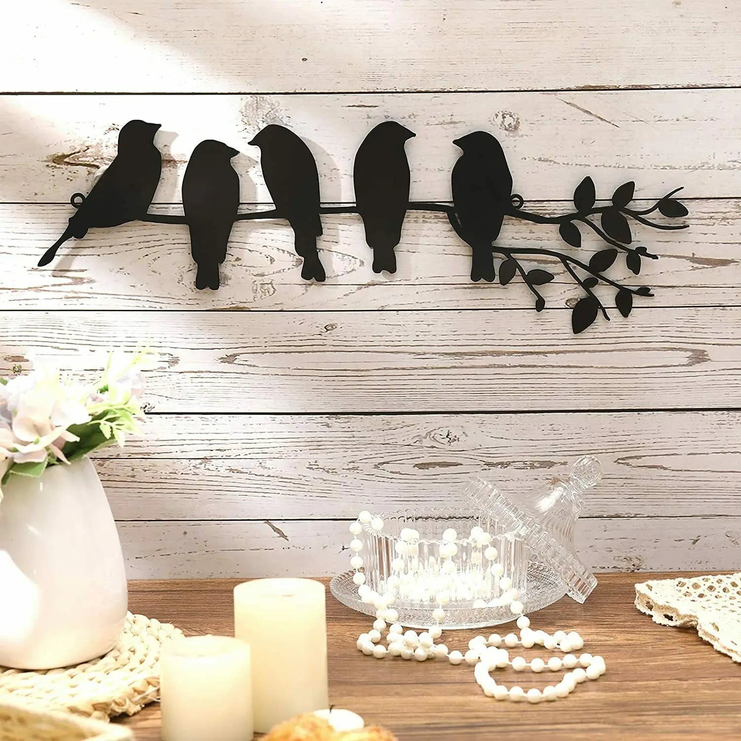 Decorazione da Parete Birdsong – Uccelli Seduti Atmosferici