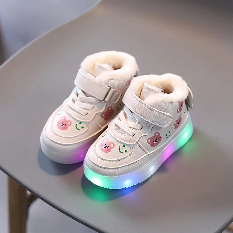 Sneakers Luminescenti Fleur per Bambini - Calde e Confortevoli con Illuminazione LED