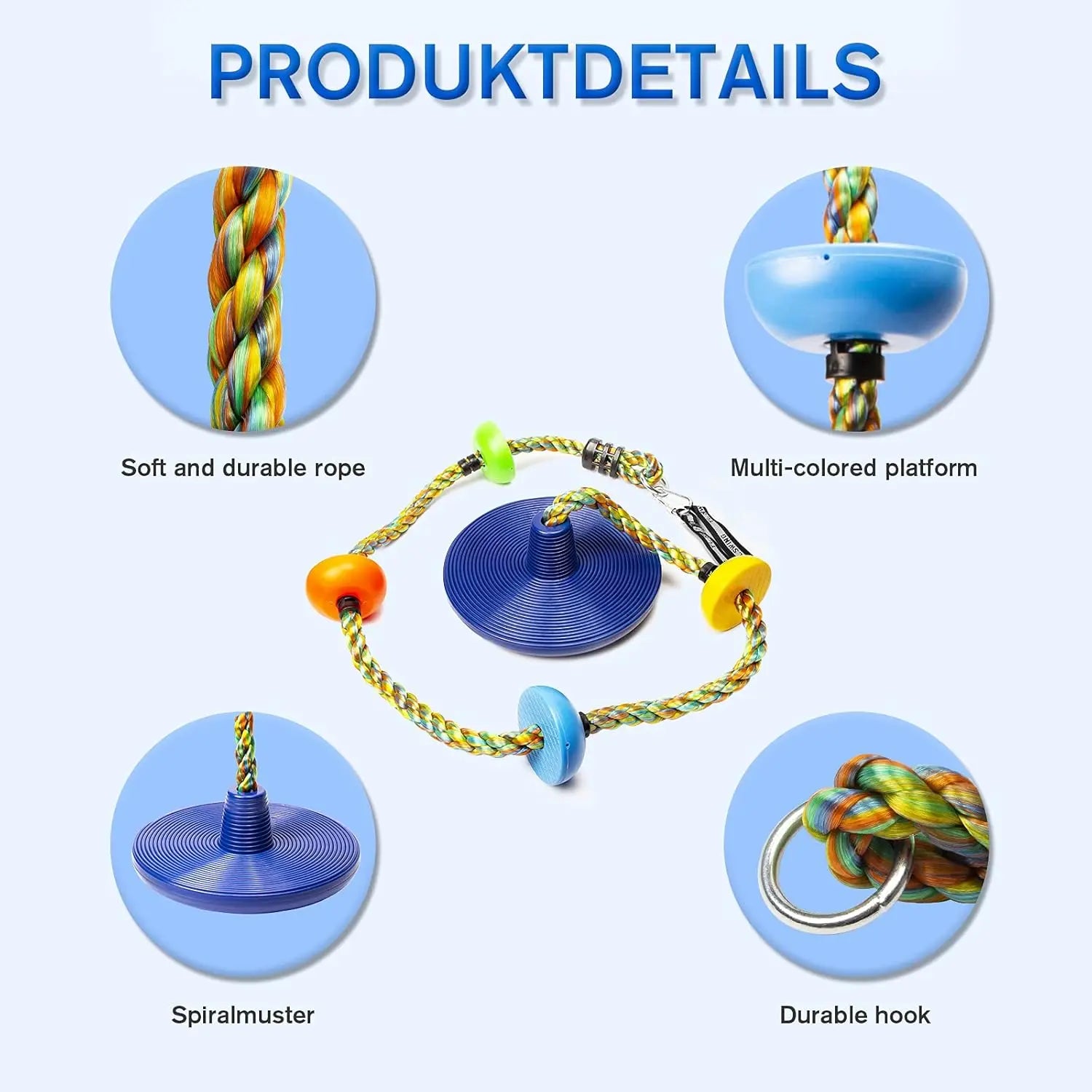 Cordino con Piattaforma e Disco - Gioca e Scala per Bambini Avventurosi