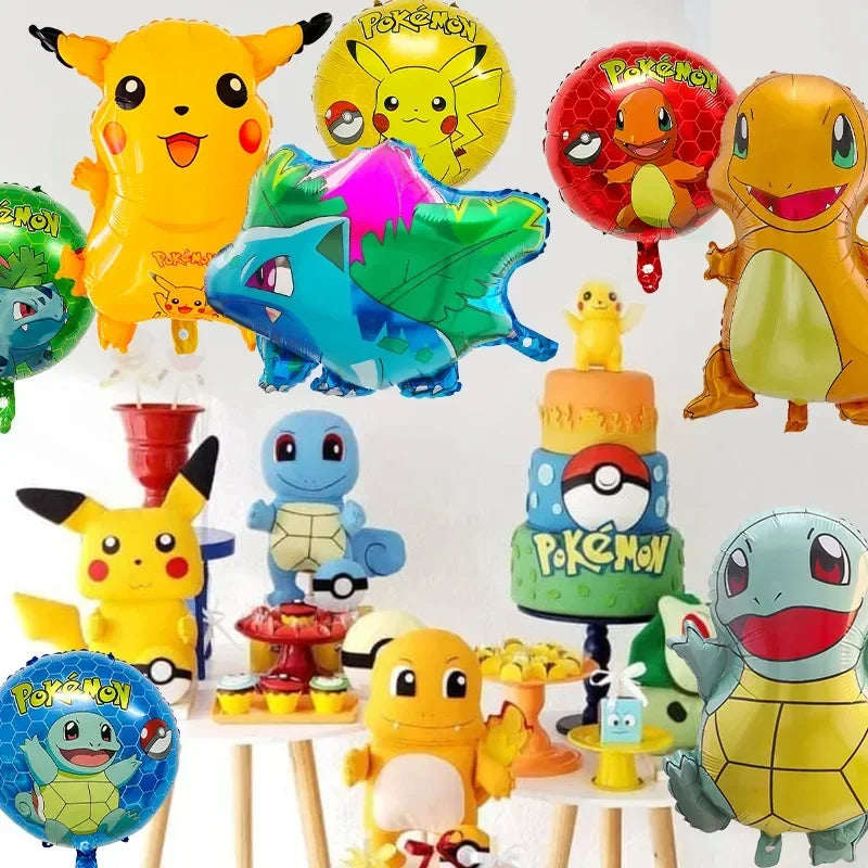 Palloncini in Alluminio di Pikachu e Charmander – Decorazioni per Feste per Fan di Pokémon