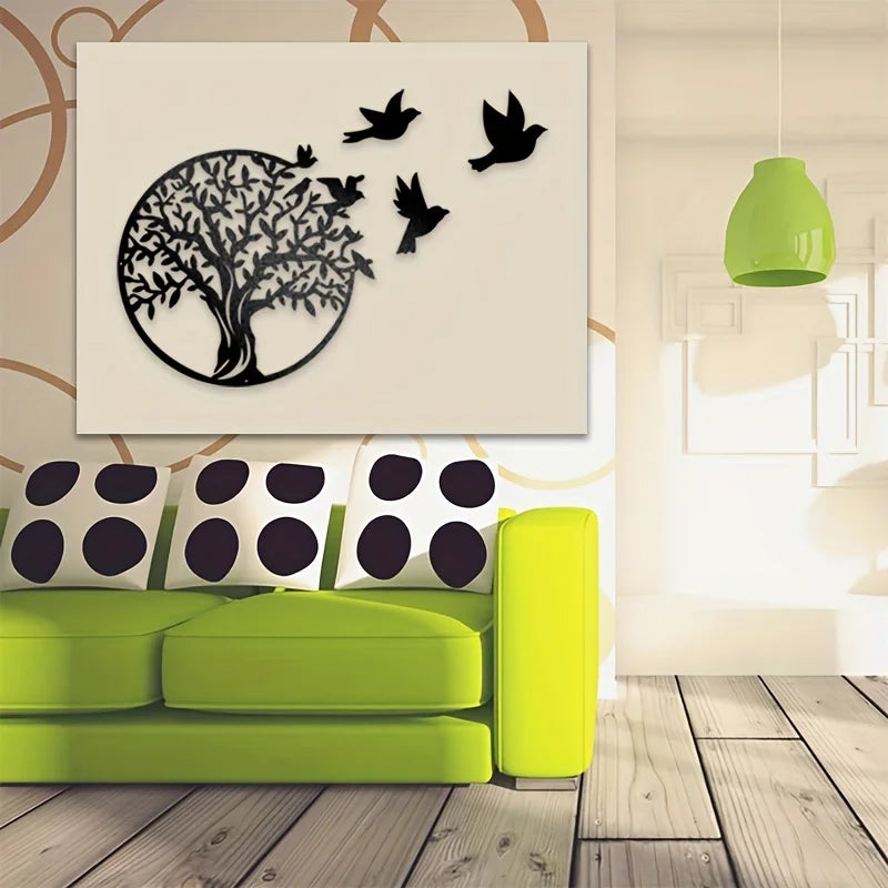 Decorazione da parete Armonia della Natura – Albero e Uccelli