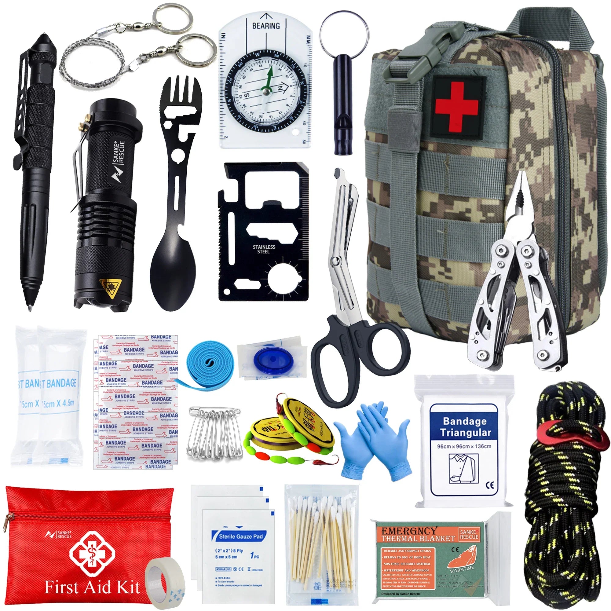 Kit di Pronto Soccorso Tattico – Compatto e Completo per Caravans, Campeggio e Situazioni di Sopravvivenza