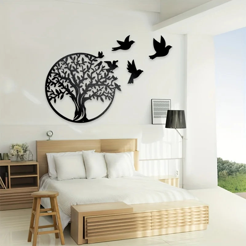 Decorazione da parete Armonia della Natura – Albero e Uccelli