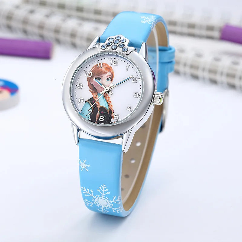 Orologio Frozen Principessa Elsa per Bambini – Cinturino in Pelle e Design Magico