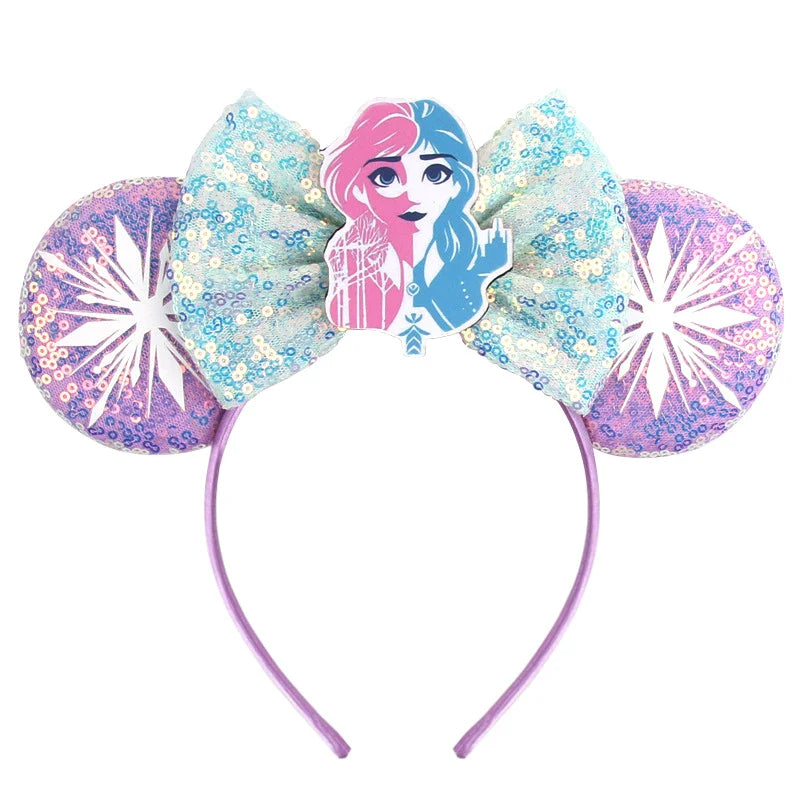 Accessori per capelli Frozen – Cerchietti con orecchie di Topolino di Elsa e Anna per ragazze