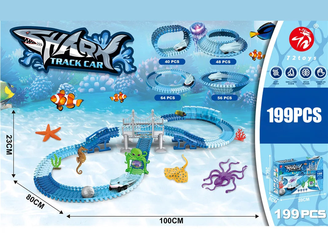 Set di Puzzle Elettrico con Treno Squalo – Giocattolo Creativo per Bambini