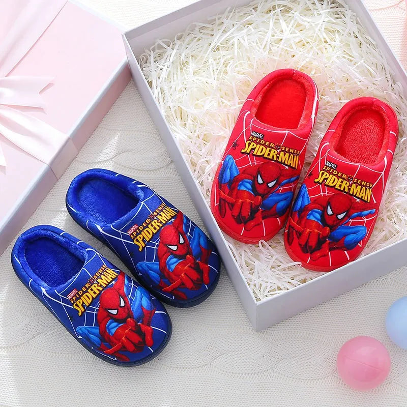 Pantofole Spider-Man per Bambini – Pantofole Morbide in Cotone per Interni in Autunno e Inverno