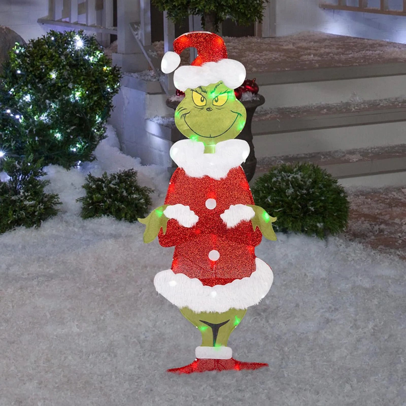 Decorazione Natalizia Grinch - Illumina il Giardino per le Feste