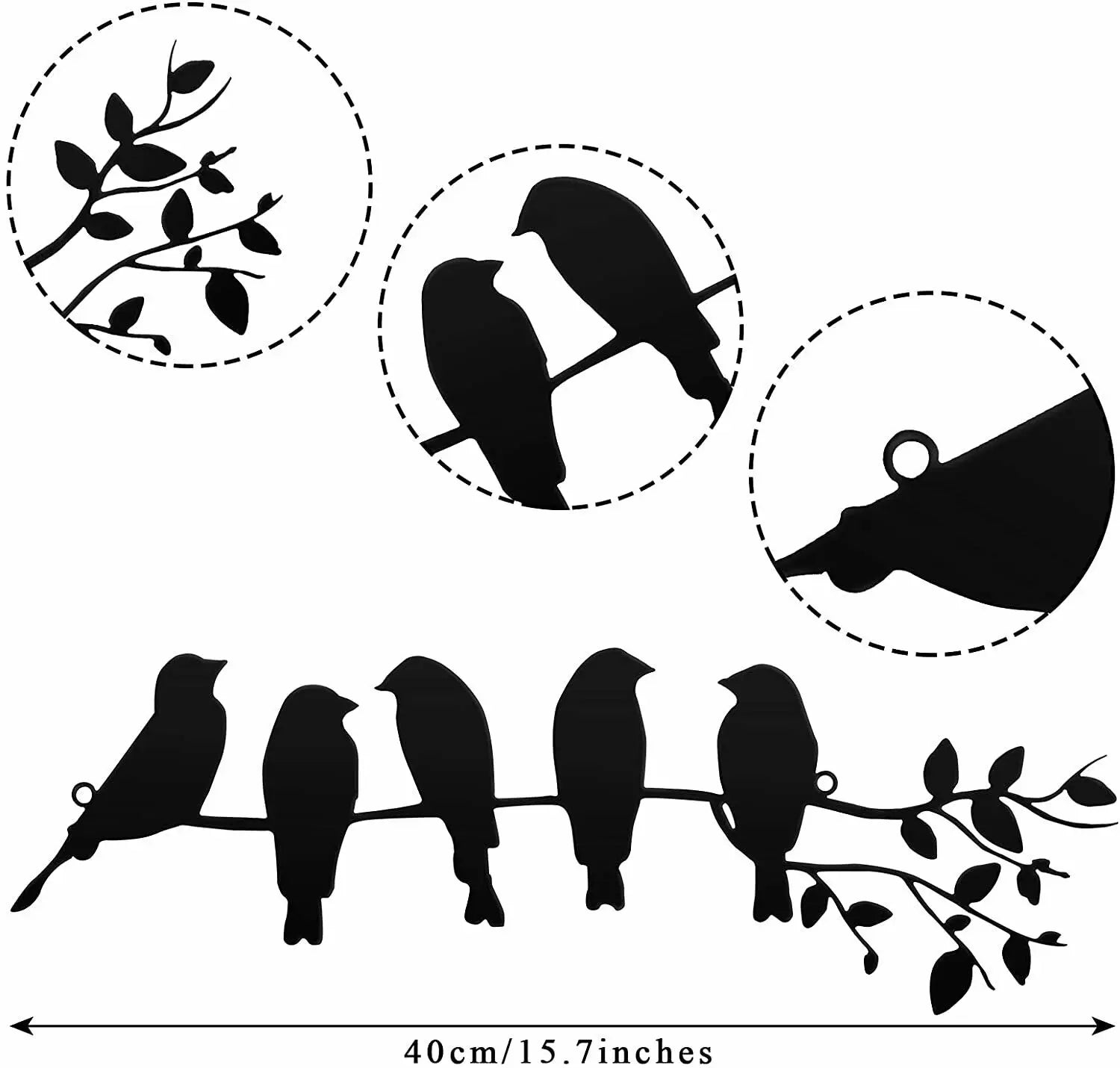 Decorazione da Parete Birdsong – Uccelli Seduti Atmosferici
