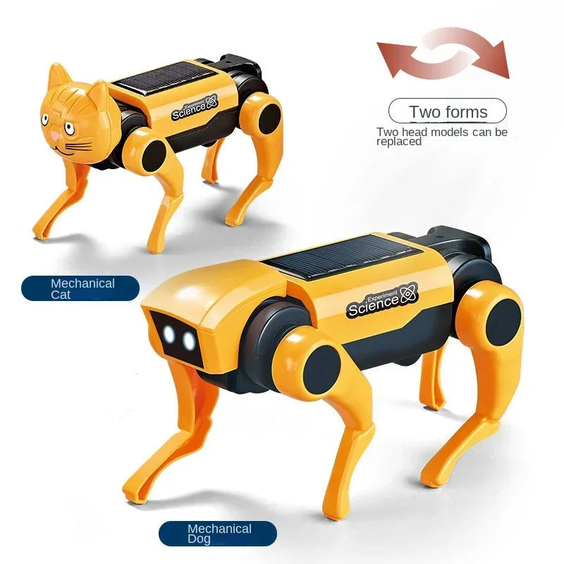 Robot Educativo a Energia Solare – Set di Costruzione 2-in-1 Cane e Gatto