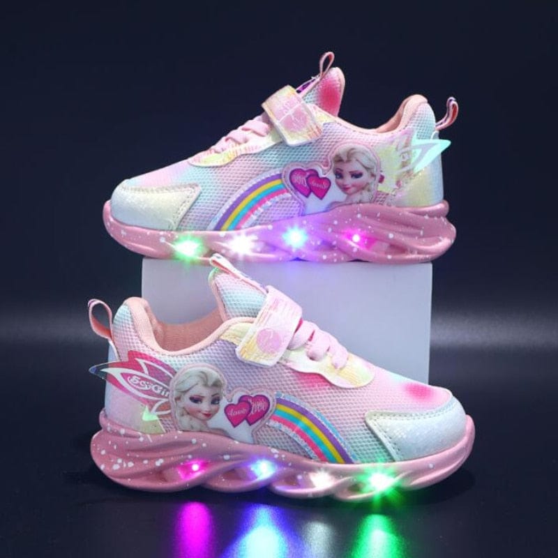 Sneakers Glitter Arcobaleno - Scarpe LED per Bambini Avventurosi