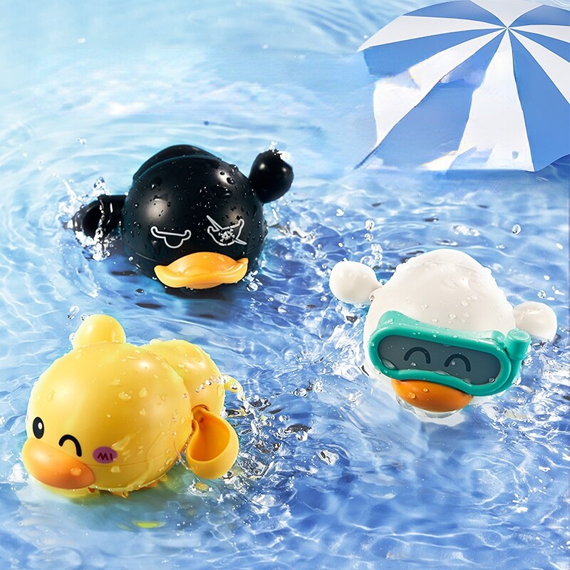 DuckPlay - Set di 3 Paperelle da Bagno Autonomamente Nuotanti