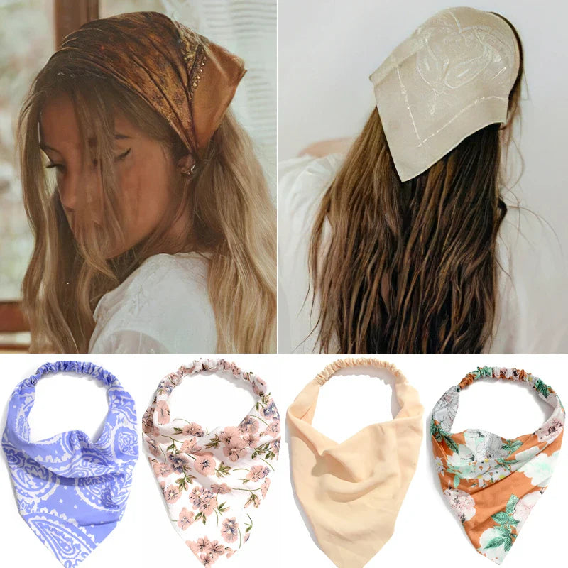 Bandana Vintage Floreale Estiva 2022 – Accessori per Capelli Eleganti per Donne e Ragazze