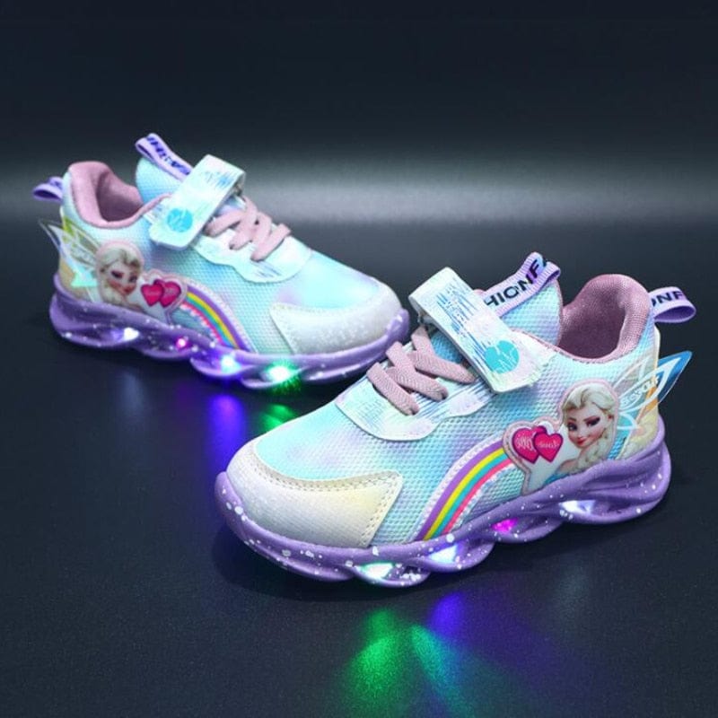 Sneakers Glitter Arcobaleno - Scarpe LED per Bambini Avventurosi