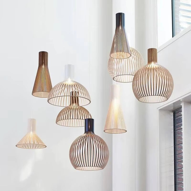 Natura Orb Lampada a Sospensione – Design in Legno Organico per Interni Accoglienti