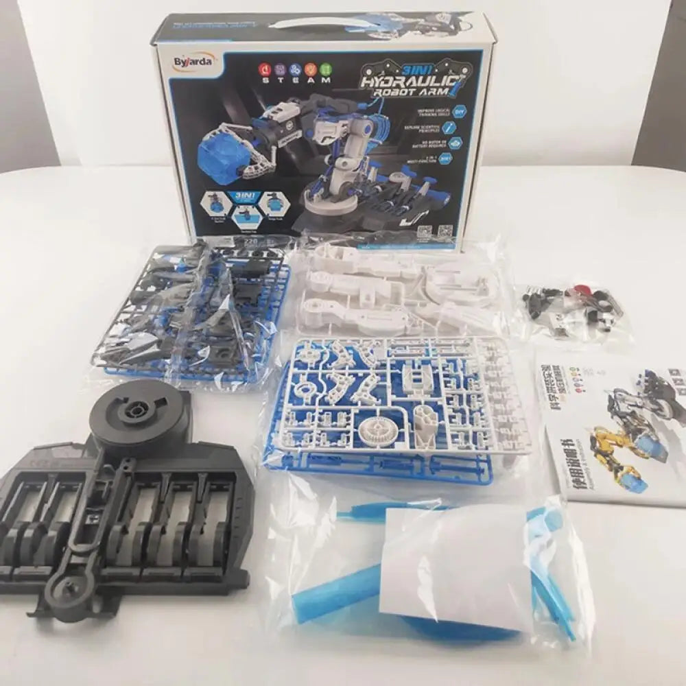 Set di Costruzione del Braccio Robotico Idraulico – Giocattolo Educativo 3-in-1