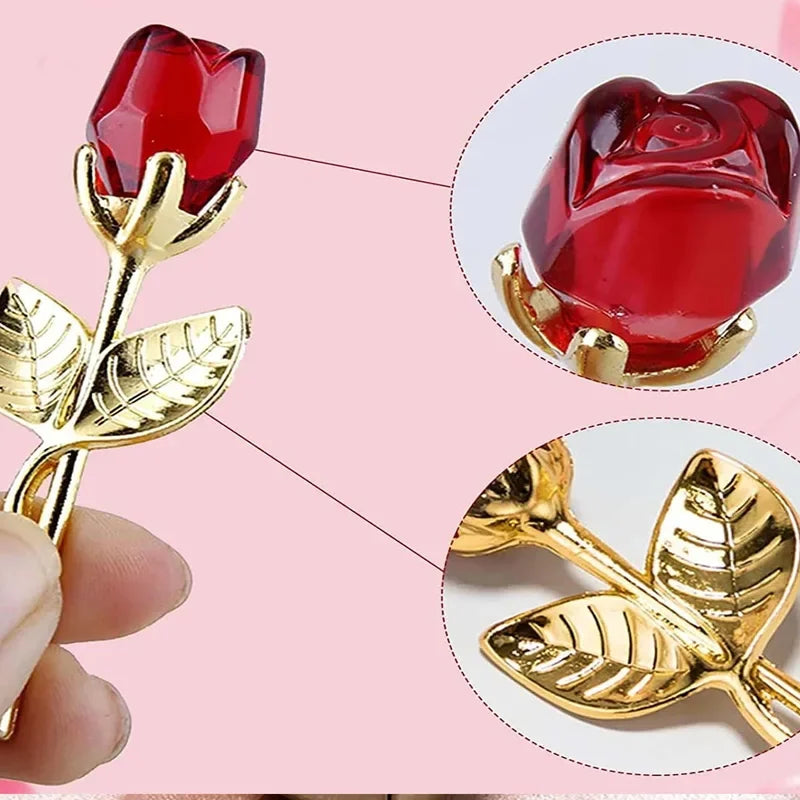 Rosa di Cristallo Raffinata – Un Meraviglioso Regalo per la Festa della Mamma