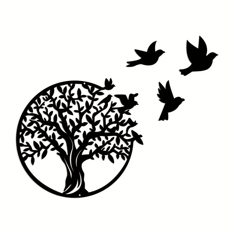 Decorazione da parete Armonia della Natura – Albero e Uccelli