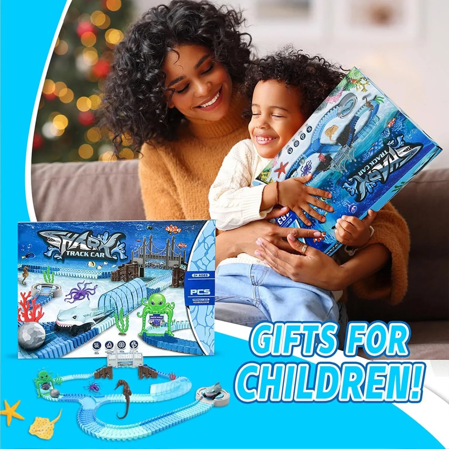 Set di Puzzle Elettrico con Treno Squalo – Giocattolo Creativo per Bambini