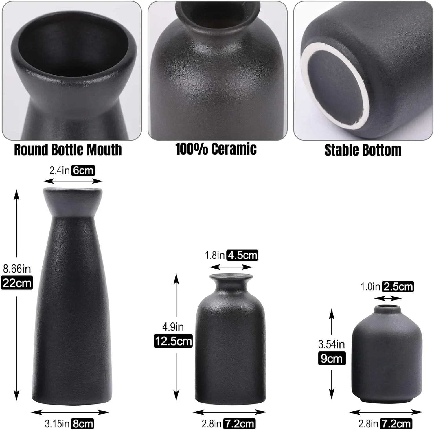 Set di Vasi Ceramici Minimalisti - Senza Tempo ed Elegante