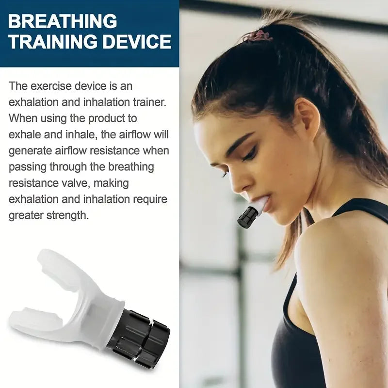 BreatheFit Allenatore di Respirazione – Potenzia la Tua Capacità Polmonare e Resistenza