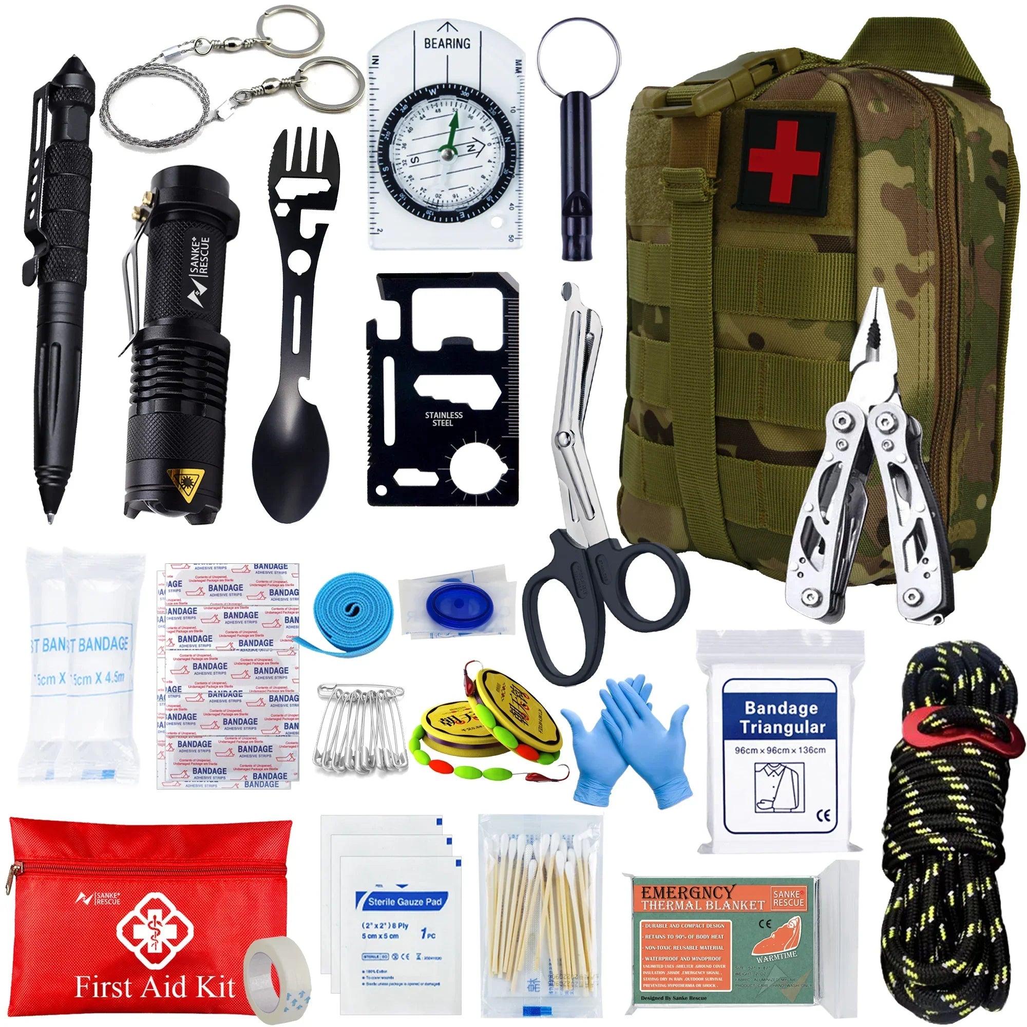 Kit di Pronto Soccorso Tattico – Compatto e Completo per Caravans, Campeggio e Situazioni di Sopravvivenza