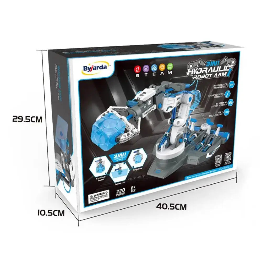 Set di Costruzione del Braccio Robotico Idraulico – Giocattolo Educativo 3-in-1