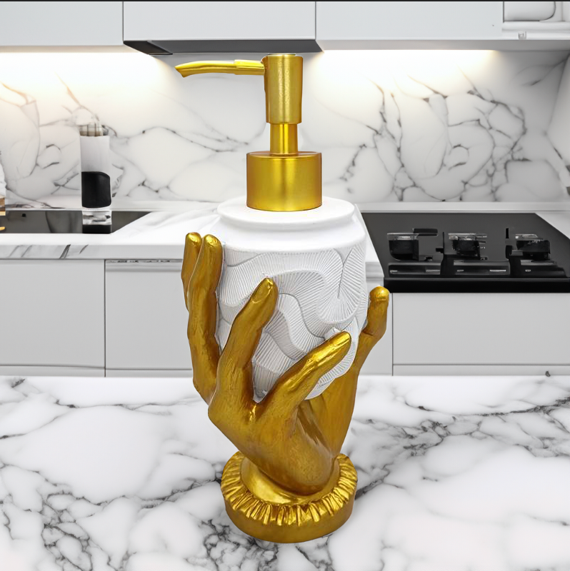 Dispenser di Sapone Mano Dorata - Lusso Elegante per il tuo Interno