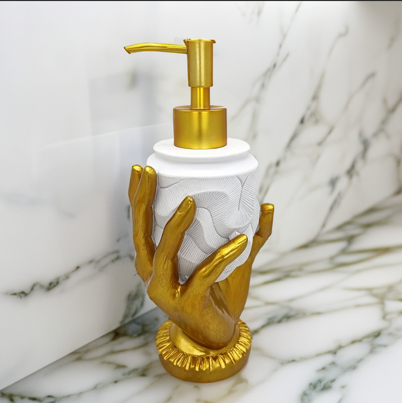 Dispenser di Sapone Mano Dorata - Lusso Elegante per il tuo Interno